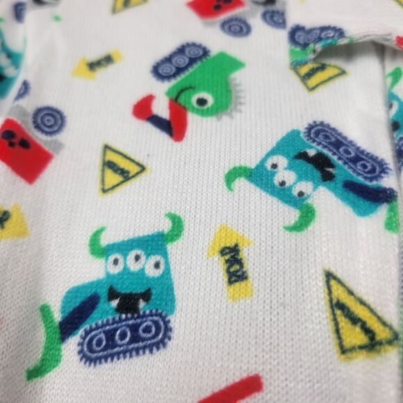 Baby Boy Footless One Piece Knit Pajamas White Size 24m - Picture 6 of 6